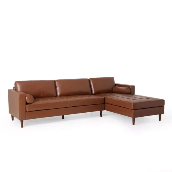 GDFStudio Hixon Chaiselongue Tapizado de Cuero Sintético - Imagen 3