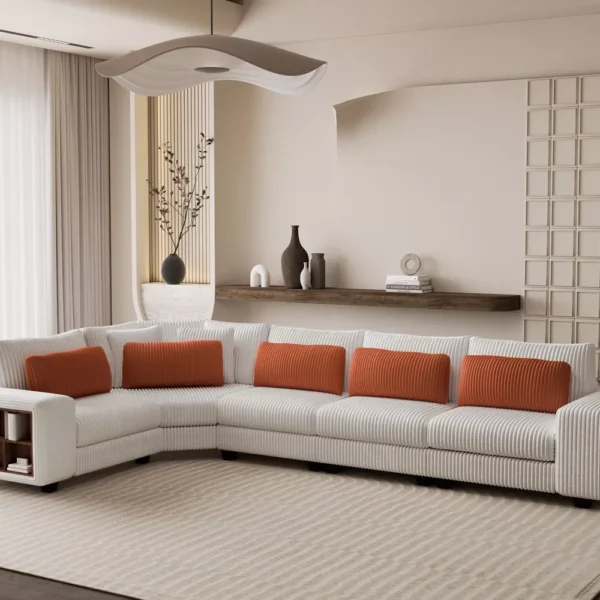 Sofá Modular Helixa de 142.00" con Armazón de Madera