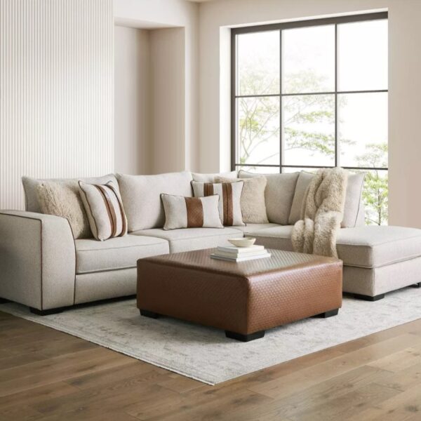 Sofá Chaiselongue HOMES Inside Out con Tela Bouclé