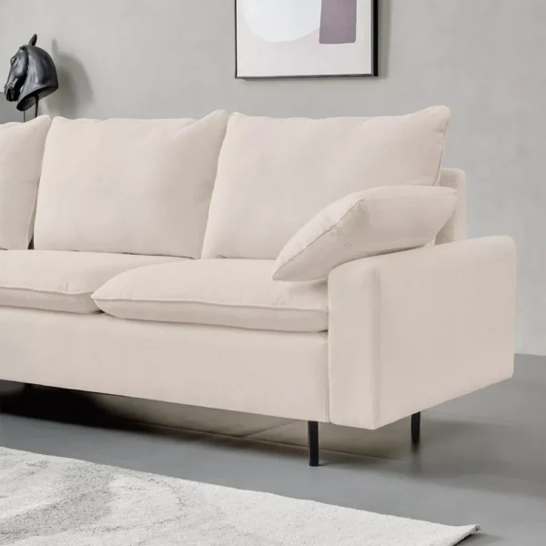 Sofá ModernLuxe Chaiselongue de 100" Tapizado en Lino - Imagen 3
