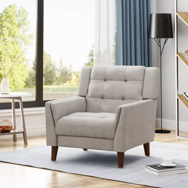 Sillón Candace de Estilo Moderno de Mediados de Siglo
