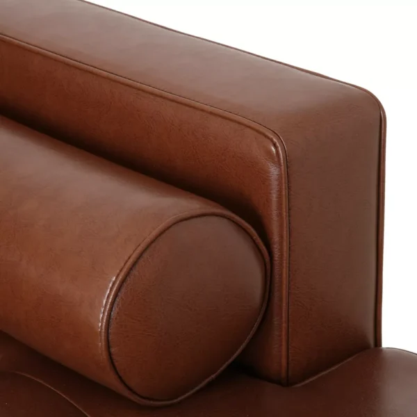 GDFStudio Hixon Chaiselongue Tapizado de Cuero Sintético - Imagen 5