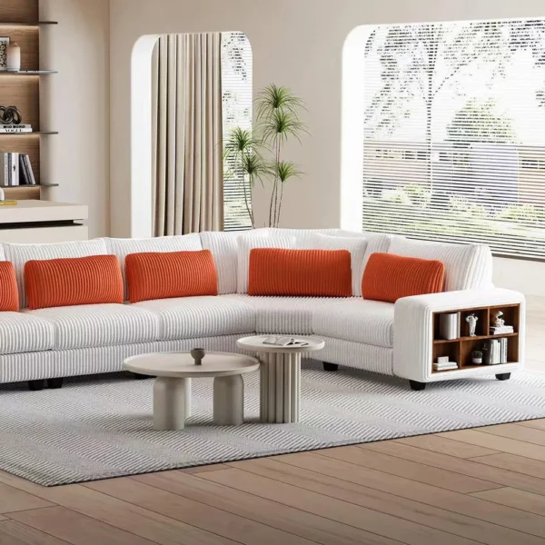 Sofá Modular Helixa de 142.00" con Armazón de Madera - Imagen 2