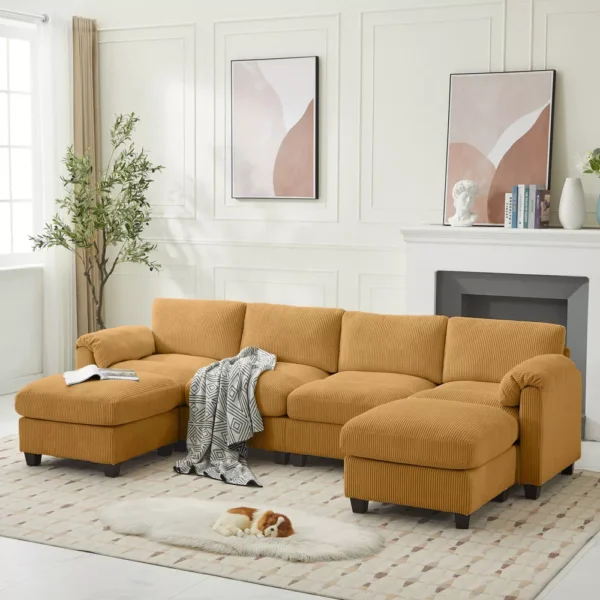 Sofá Modular de Pana Hyleory en Forma de U