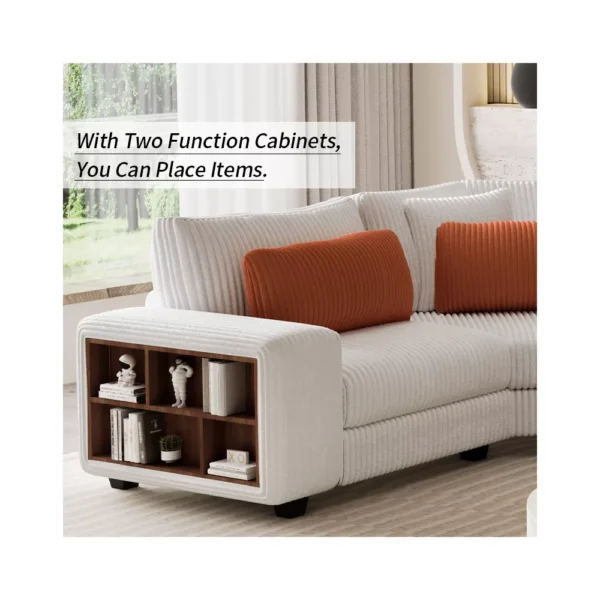Sofá Modular Helixa de 142.00" con Armazón de Madera - Imagen 5