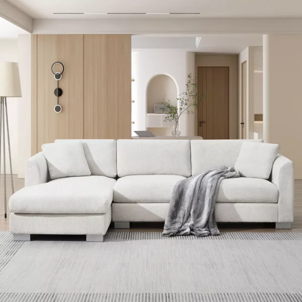 Sofá Chaiselongue Modular de Chenilla NicBex