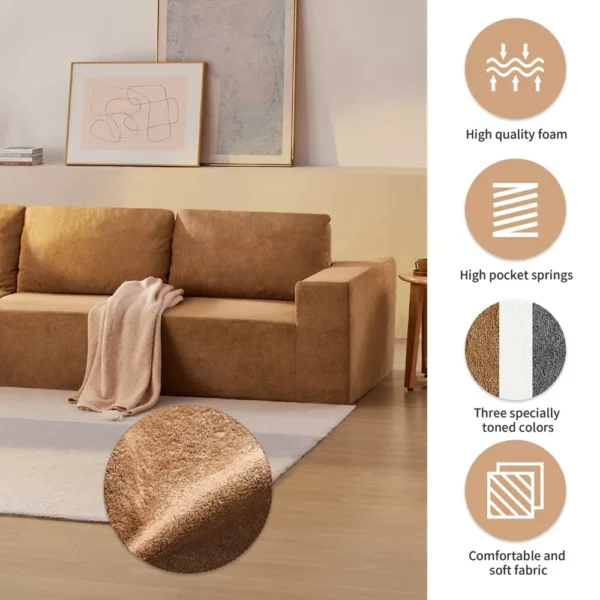 Sofá Seccional en L Modular de 116 Ancho ModernLuxe - Imagen 8