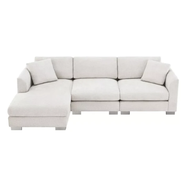 Sofá Chaiselongue Modular de Chenilla NicBex - Imagen 2