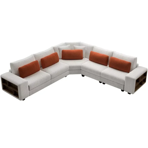 Sofá Modular Helixa de 142.00" con Armazón de Madera - Imagen 6