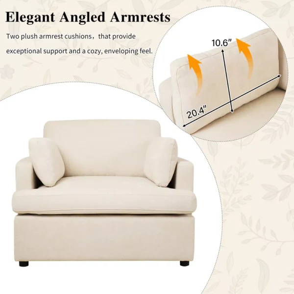 Sillón de Acento Moderna Tapizada Christopher Knight - Imagen 5