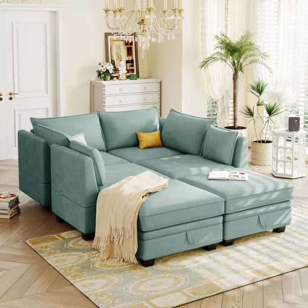 Sofá Seccional en Forma de U Beitreff con Chaise Reversible - Imagen 2