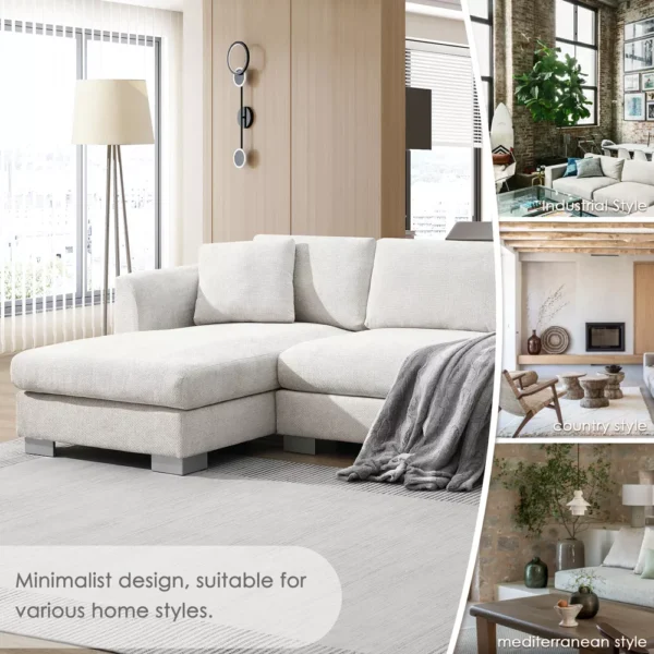 Sofá Chaiselongue ModernLuxe Cloud de 96" - Imagen 8