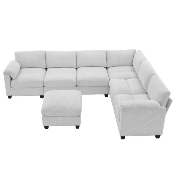 Sofá Seccional Modular Oversize de Pana Hyleory - Imagen 3