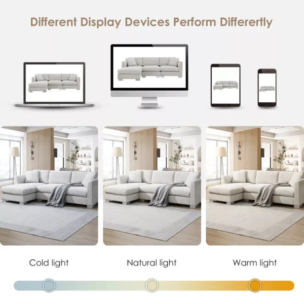 Sofá Chaiselongue ModernLuxe Cloud de 96" - Imagen 3