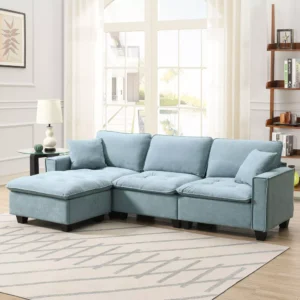 Sofá Chaiselongue Convertible NicBex Otomana Desmontable